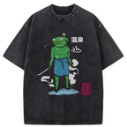 Japanese frog samurai hot spring t-shirt