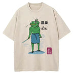 Japanese frog samurai hot spring t-shirt