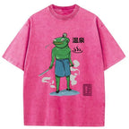 Kyoto lion washed t-shirt for streetwear