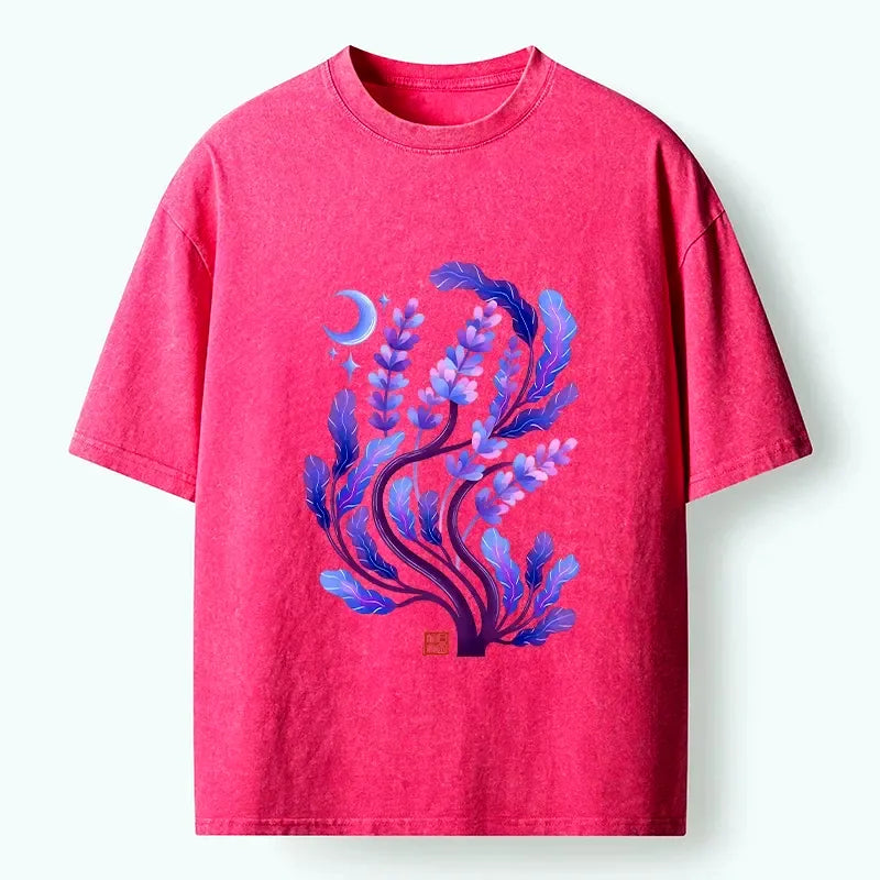 Purple Night Art T-Shirt for Daily Wear