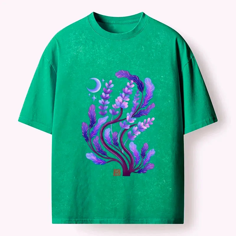 Purple Night Art T-Shirt for Daily Wear