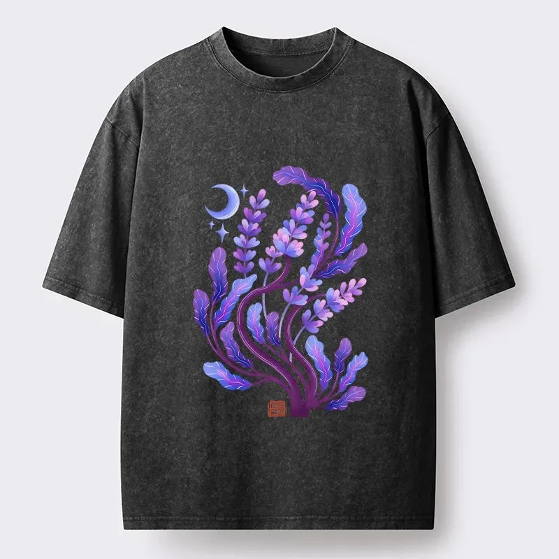 Purple Night Art T-Shirt for Daily Wear