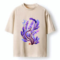 Purple Night Art T-Shirt for Daily Wear
