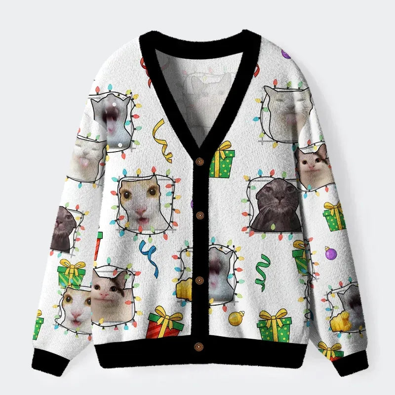 Meme Cat Cardigan On Sale
