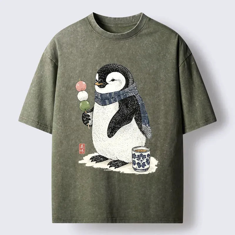 Washed Japanese T-Shirt for Summer