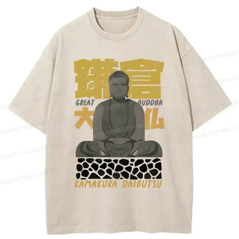 Japanese Washed T-Shirt for Daily Wear