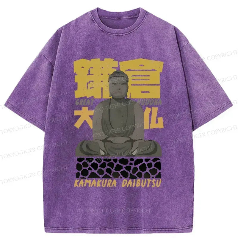 Kyoto-Lion Kamakura Daibutsu Washed T-Shirt