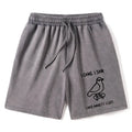 Funny Meme Bird Washed Shorts for Summer