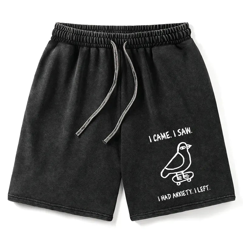 Washed Bird Shorts for Daily Wear