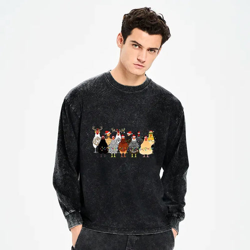 Christmas Chickens Japanese Art Tee