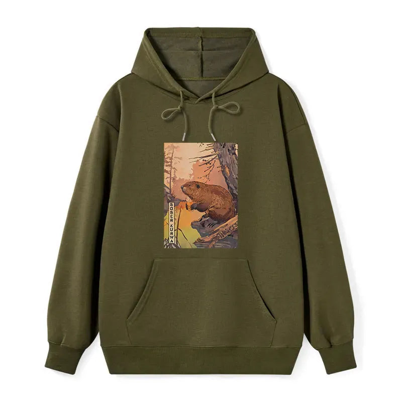 Kyoto-Lion Beaver By The River Classic Hoodie
