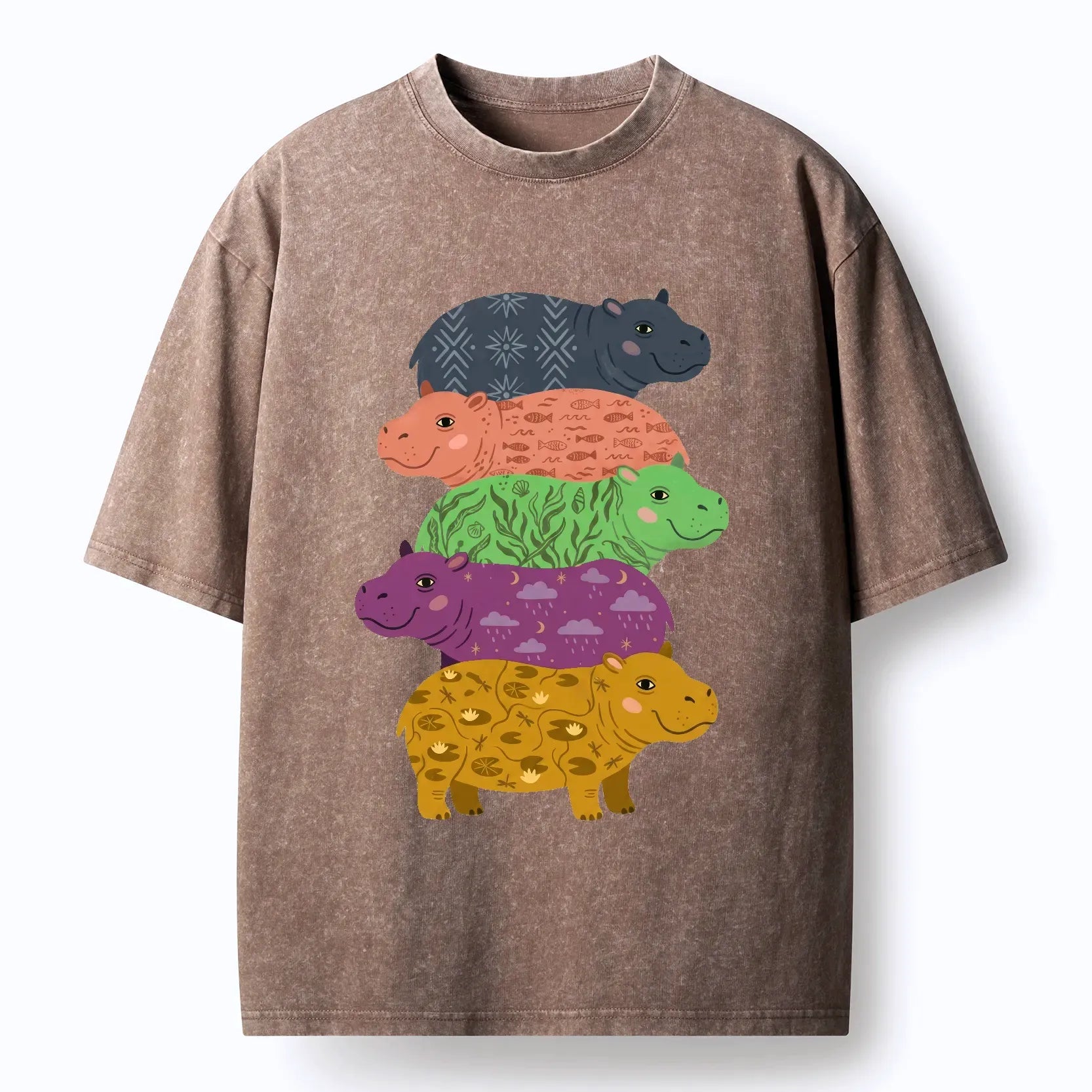 kyoto lion stack moodengs unisex tee