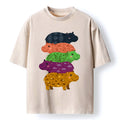 japanese vintage washed t-shirt for daily wear