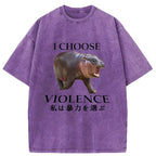 Kyoto Lion Moo Deng Choose Violence T-Shirt for Men