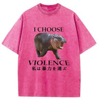 Japanese Washed Unisex T-Shirt for Streetwear