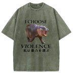 Japanese Washed Unisex T-Shirt for Streetwear
