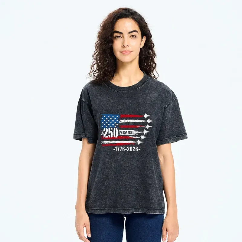 kyoto lion 250 years strong american flag t-shirt
