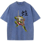 Vintage Samurai Frog Tee for Summer