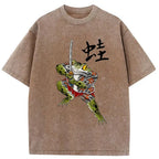 Vintage Samurai Frog Tee for Summer