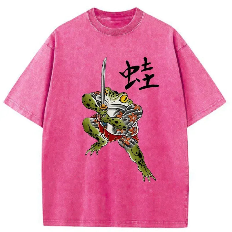Scary Frog Samurai T-Shirt Free Shipping