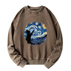 Japanese Vintage Black Cat Sweatshirt