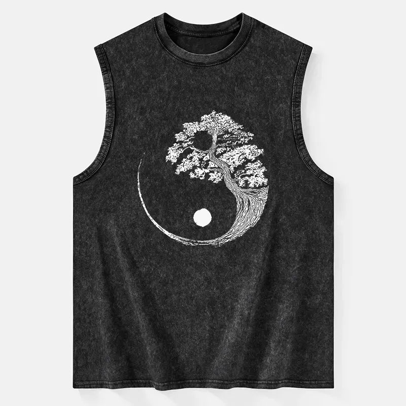 Japanese Yin Yang Tank Top for Daily Wear