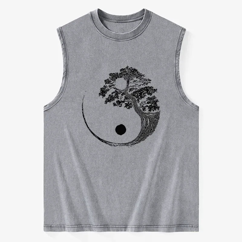 Kyoto-Lion Yin-Yang Tai Chi Tree Washed Tank