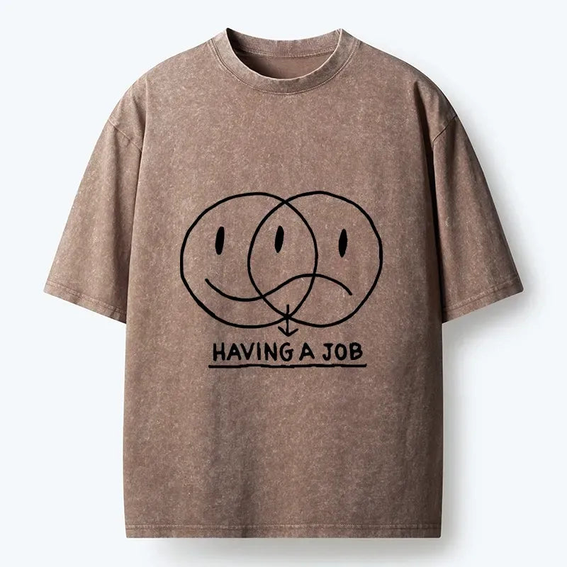 Funny Meme Washed T-Shirt for Daily Wear