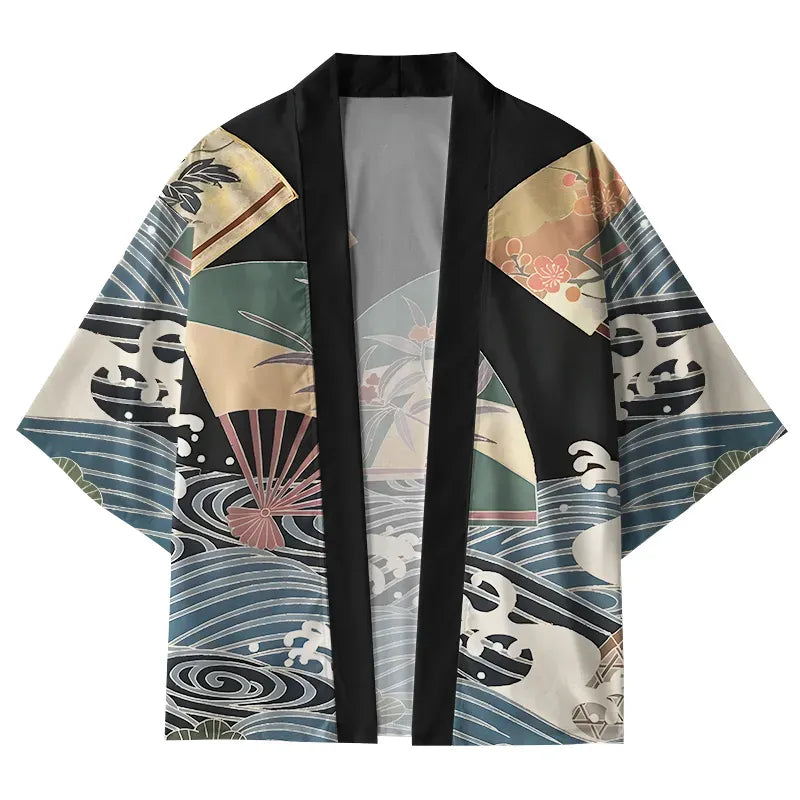 kyoto lion wave print cardigan on sale