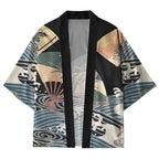 kyoto lion wave print cardigan on sale