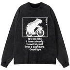 Funny Capybara Bicycle Long Sleeve T-Shirt