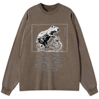 Funny Capybara Bicycle Long Sleeve T-Shirt