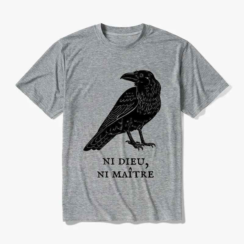 Kyoto-Lion Crow T-Shirt for Daily Wear