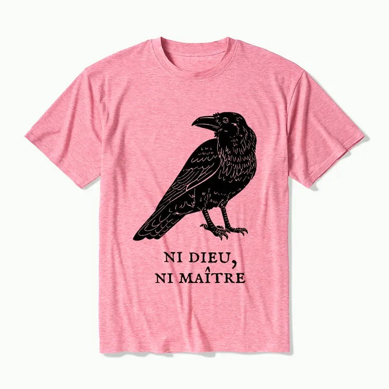 Kyoto-Lion Crow T-Shirt for Daily Wear