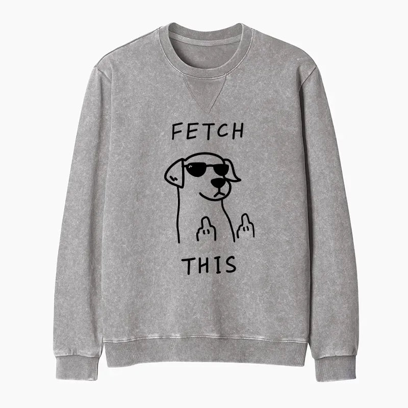 Japanese Streetwear Washed Terry Pullover