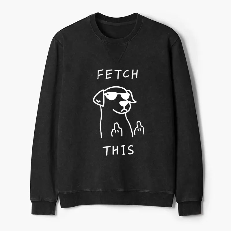 Kyoto-Lion Rebellious Dog Washed Terry Sweatshirt