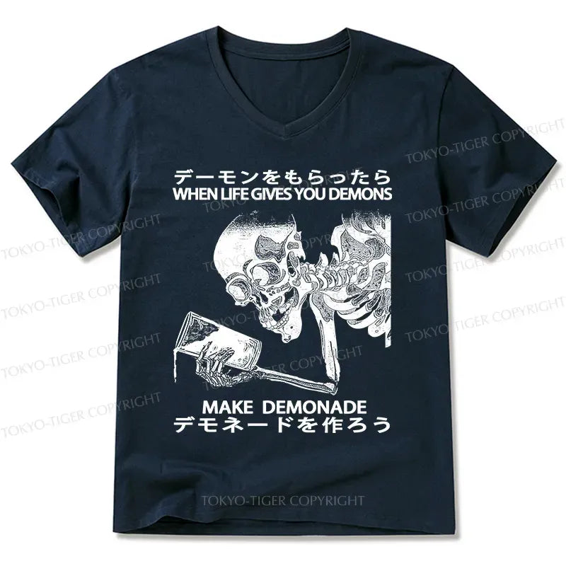 Kyoto-Lion Make Demonade Funny V-Neck Classic T-Shirt