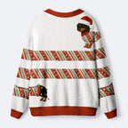 Kyoto-Lion Santa's Little Helper Dog Ugly Cardigan Sweater