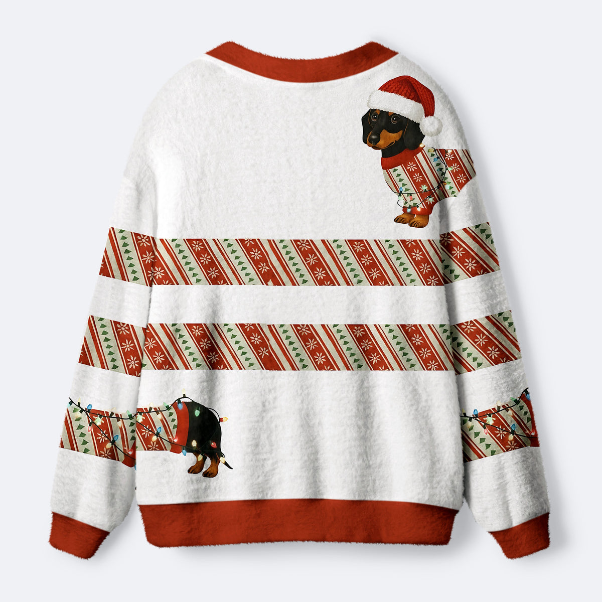 Kyoto-Lion Santa's Little Helper Dog Ugly Cardigan Sweater