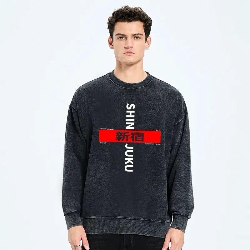 Kyoto-Lion Shinjuku Prefecture Japan Washed Sweatshirt