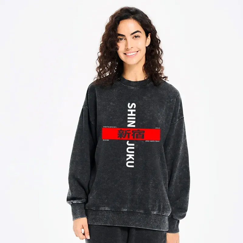 Kyoto-Lion Shinjuku Prefecture Japan Washed Sweatshirt