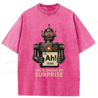 Kyoto-Lion Machine Gets Surprised Washed T-Shirt