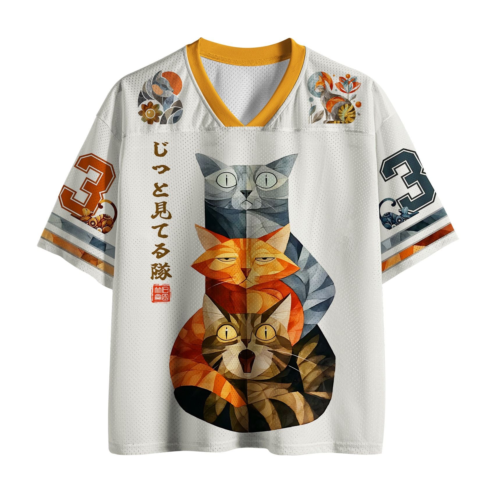 Japanese Cat Mesh Jersey for Summer