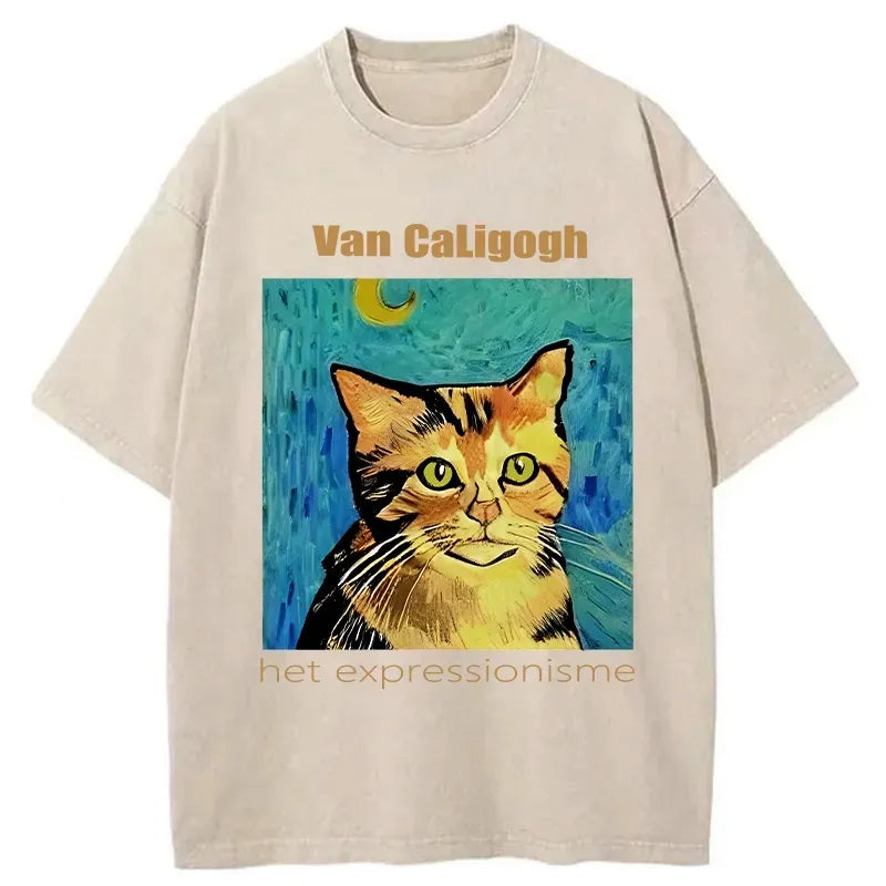 Kyoto-Lion Van Caligogh Washed T-Shirt