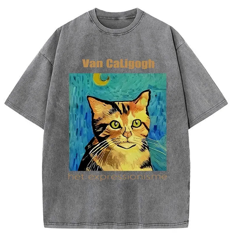 Kyoto-Lion Van Caligogh Washed T-Shirt