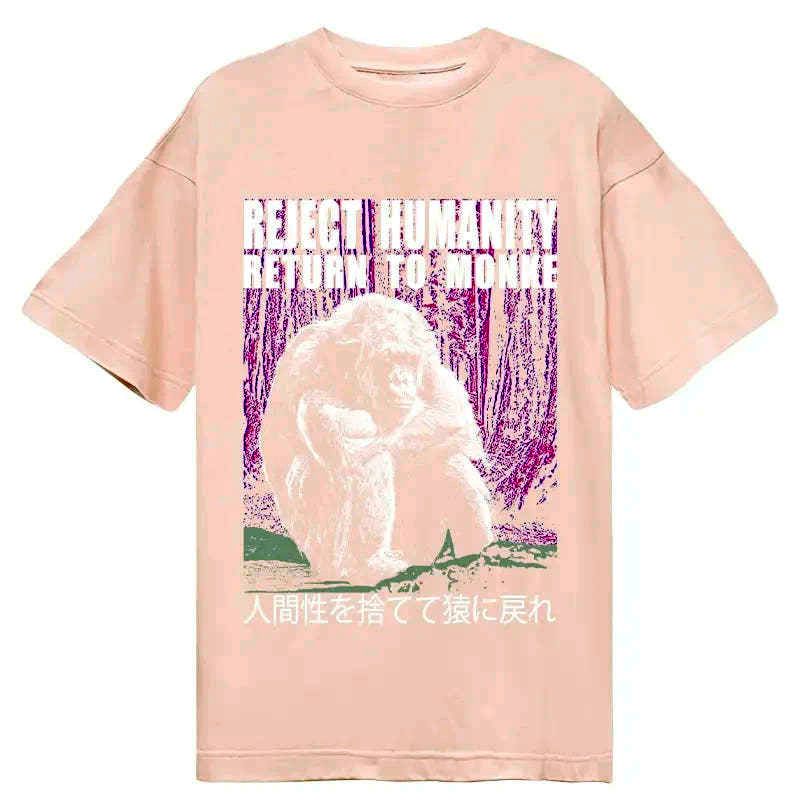 Kyoto-Lion Reject Humanity Return To Monkey Classic T-Shirt