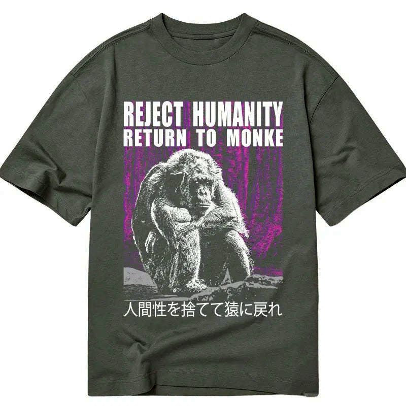 Kyoto-Lion Reject Humanity Return To Monkey Classic T-Shirt