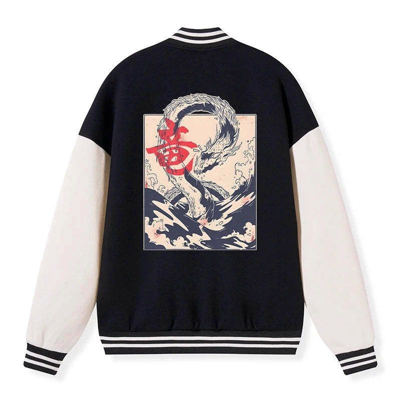 trendy Japanese varsity jacket for daily wear