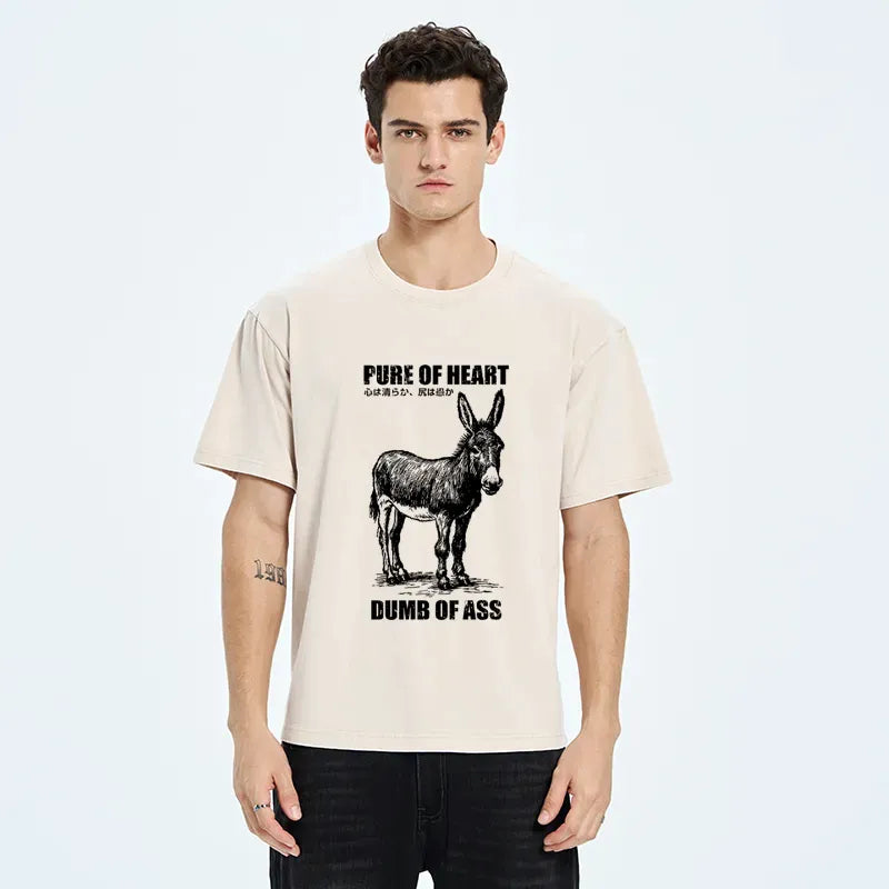Kyoto-Lion Good Heart, Empty Head Washed T-Shirt