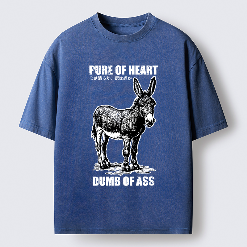 Washed t-shirt for summer vacation casual